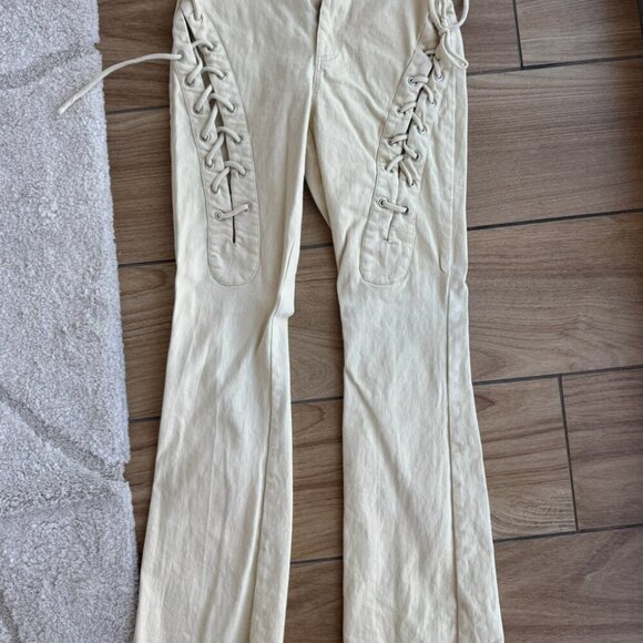 Princess Polly Women's Cream Trousers size US 2 - Picture 5 of 5